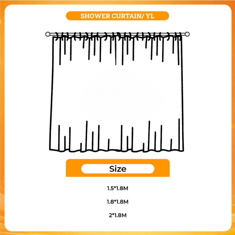 3D shower curtain - Kuromi Store